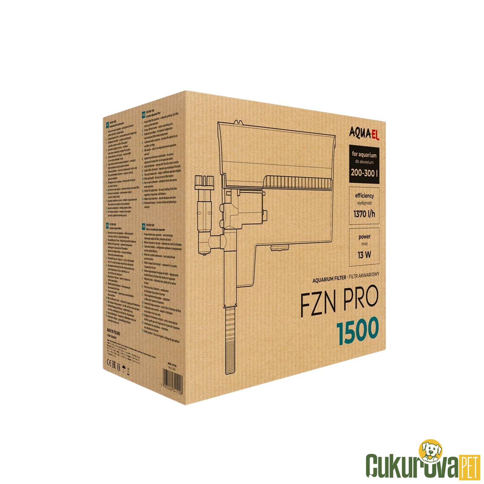 Aquael FZN Pro 1500 Akvaryum Askı & Şelale Filtre