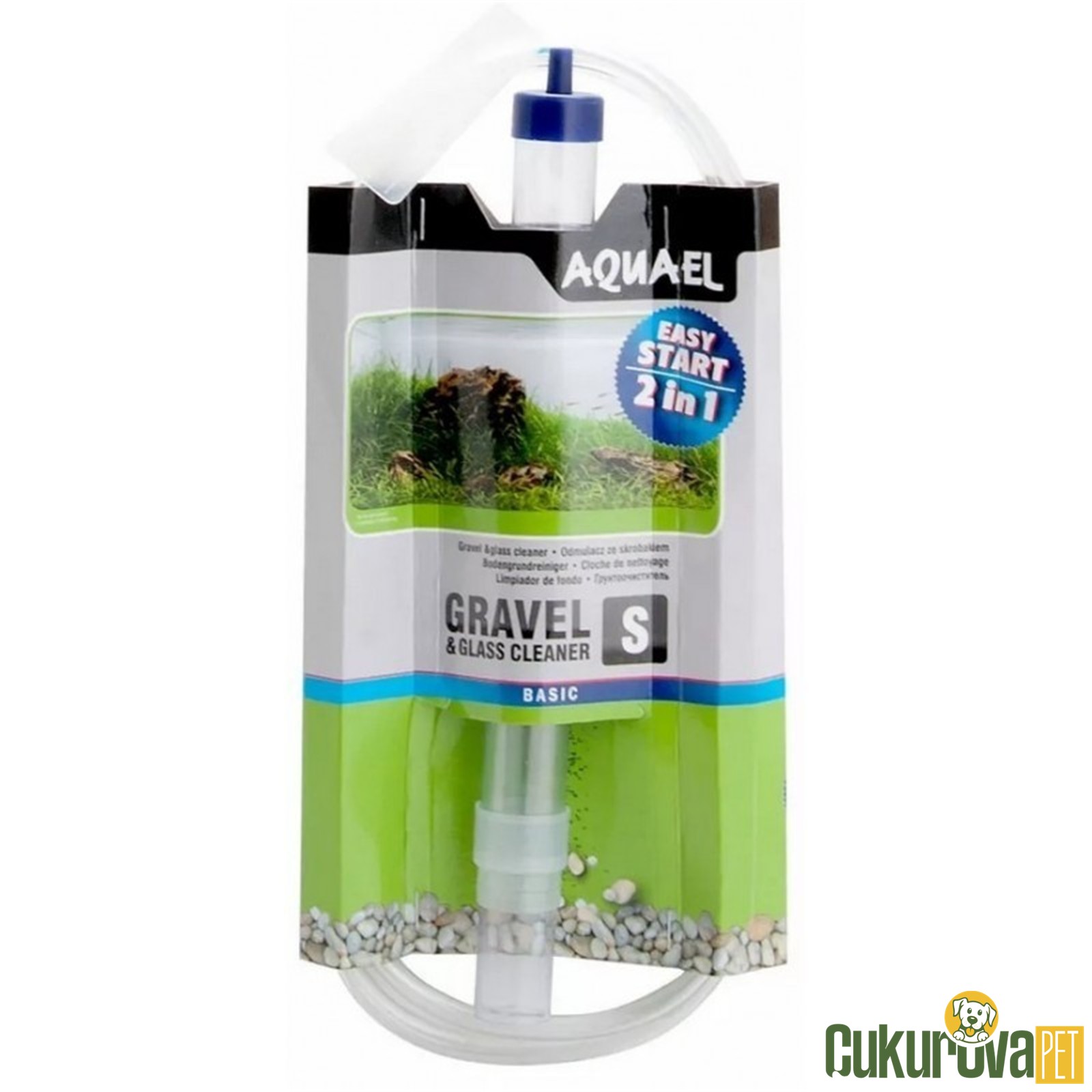 Aquael Gravel & Glass Cleaner Dip Süpürgesi S