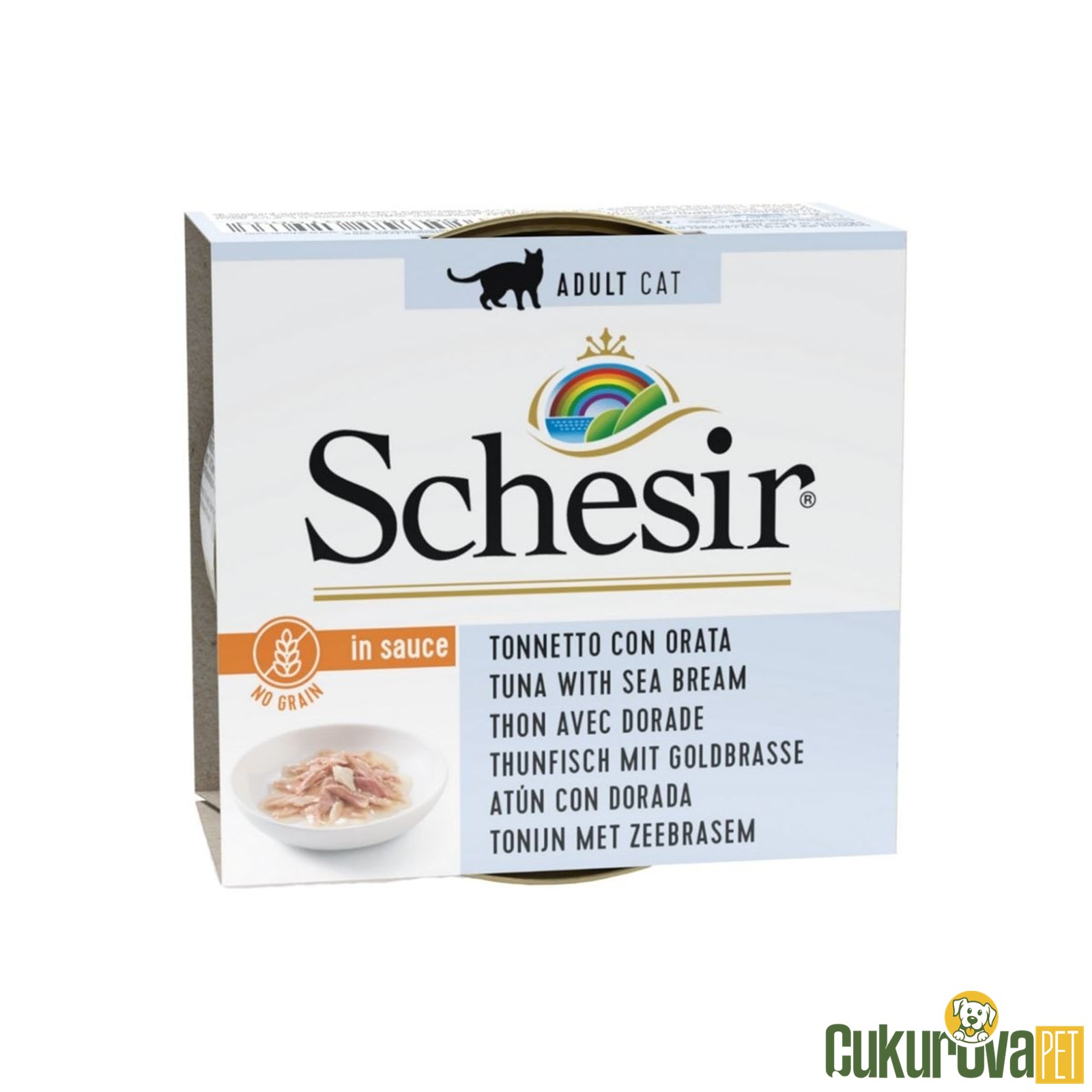 Schesir Ton Balıklı Ve Çipuralı Yetişkin Kedi Yaş Maması 70 Gr