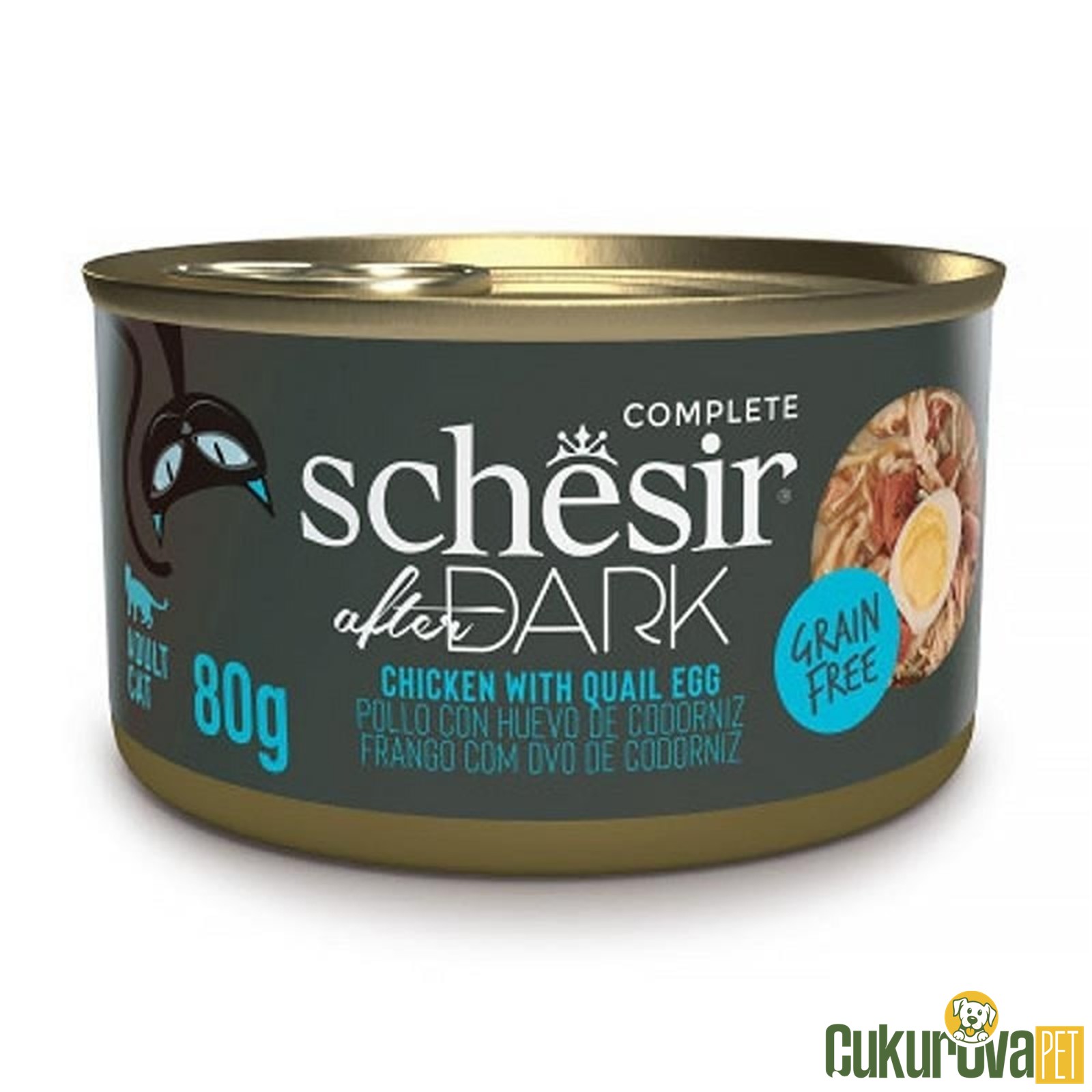 Schesir After Dark Wholefood Tavuklu Ve Yumurtalı Yetişkin Kedi Yaş Maması 80 Gr
