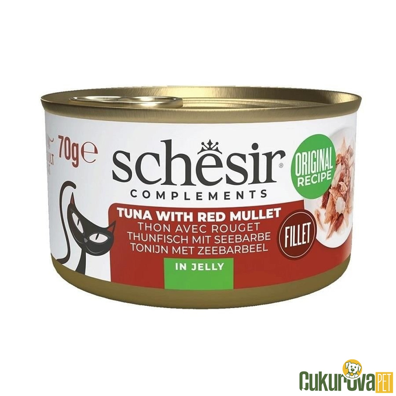 Schesir Complements In Jelly Ton Balıklı ve Barbun Balıklı Yetişkin Kedi Yaş Maması 70 Gr