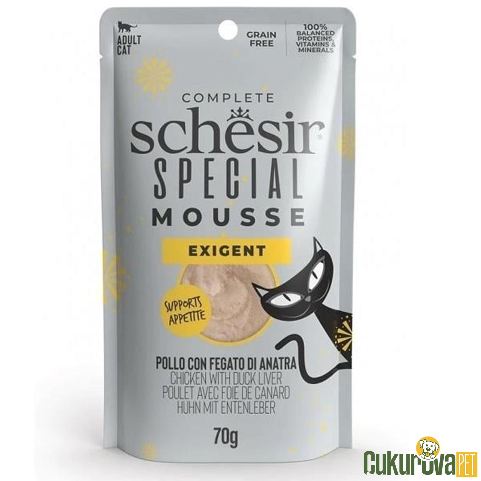 Schesir Special Exigent Mouse Tavuklu Ve Ördekli Kedi Yaş Maması 80 Gr