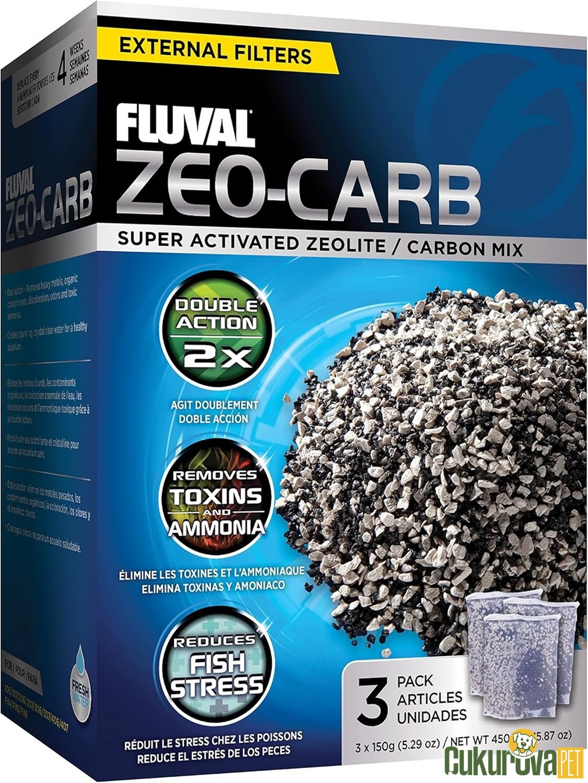 Fluval Zeo-Carbon 3 x 150 Gr