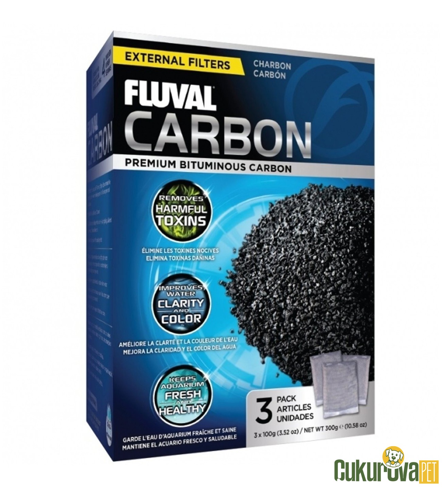 Fluval Carbon 3 x 100 Gr