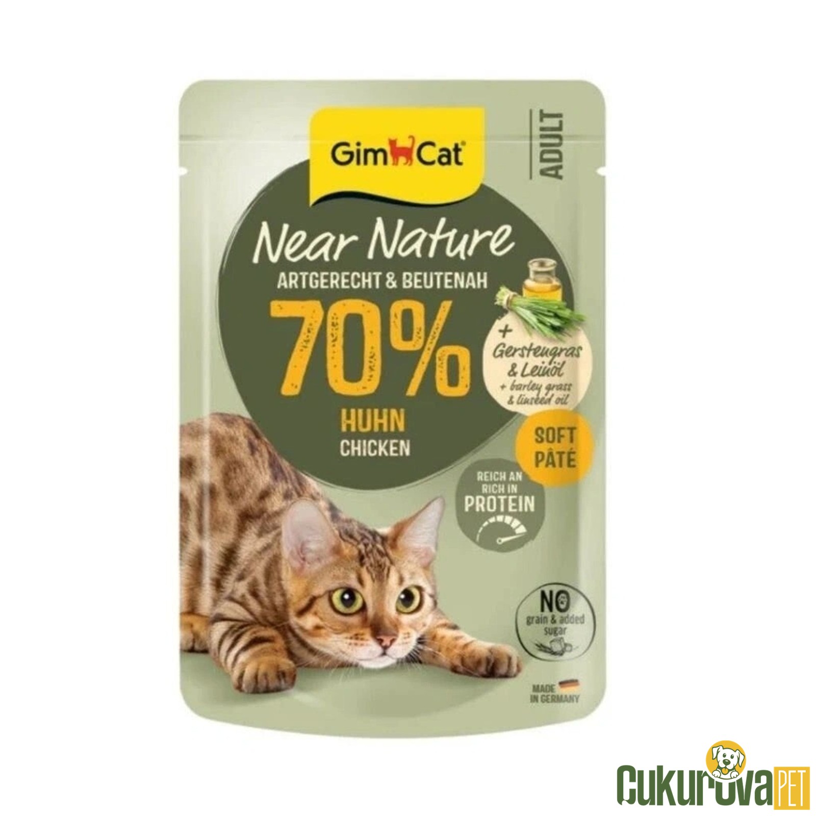 GimCat Near Nature Tavuklu Yetişkin Kedi Yaş Maması 85 Gr