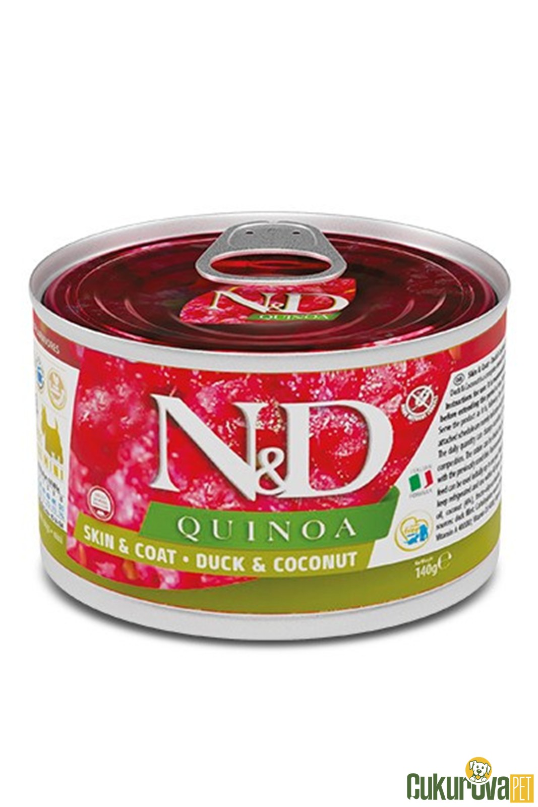 N&D Quinoa Skin&Coat Ördekli Ve Hindistancevizli Yetişkin Köpek Yaş Maması 140 Gr