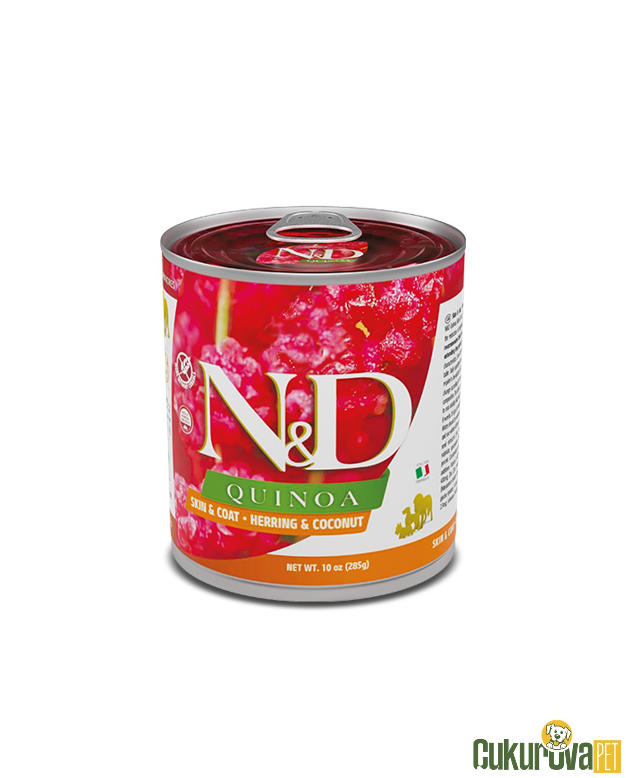N&D Quinoa Skin&Coat Ringa Balıklı Ve Hindistancevizli Yetişkin Köpek Yaş Maması 285 Gr