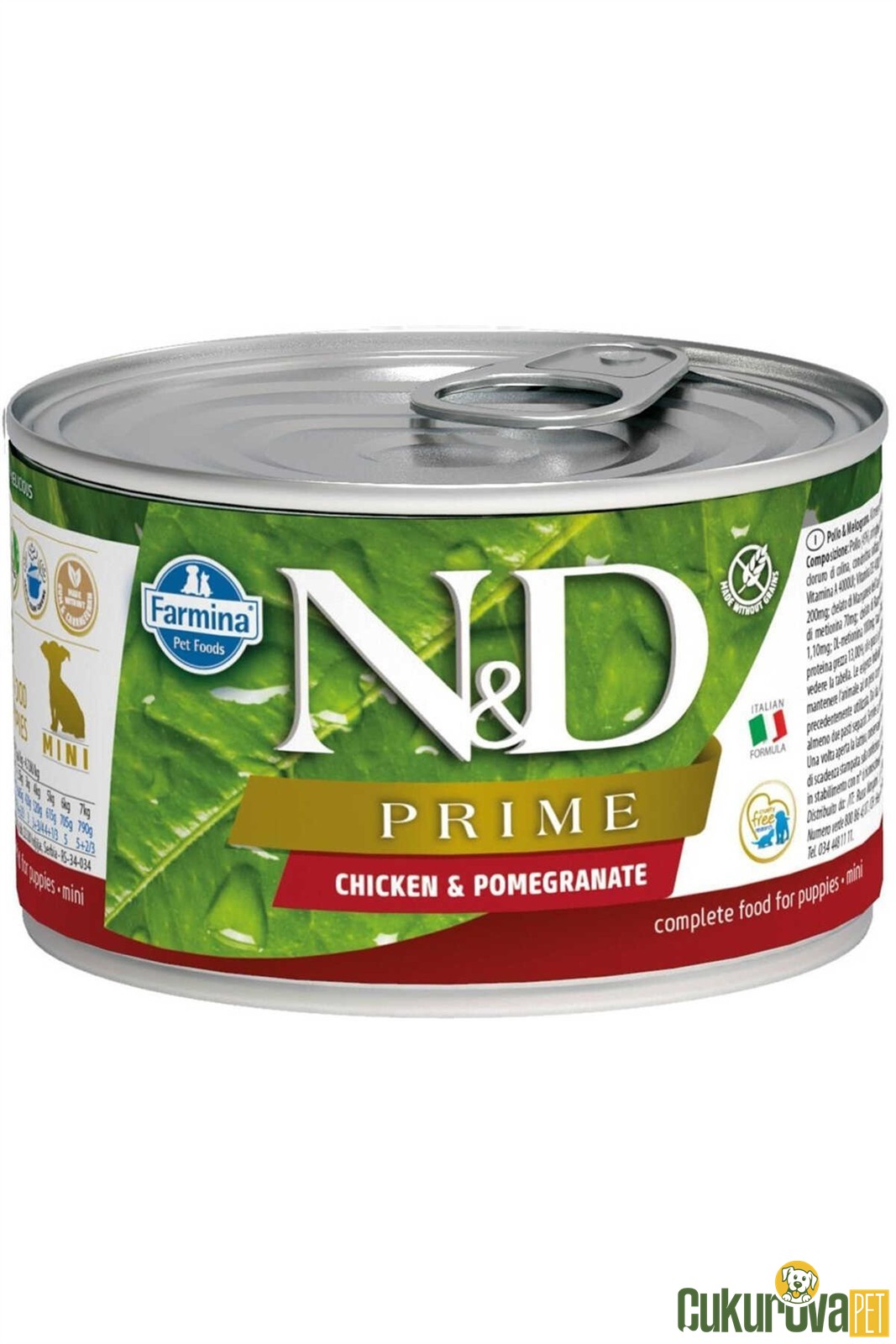 N&D Prime Adult Mini Tavuklu Ve Narlı Yetişkin Köpek Yaş Maması 140 Gr
