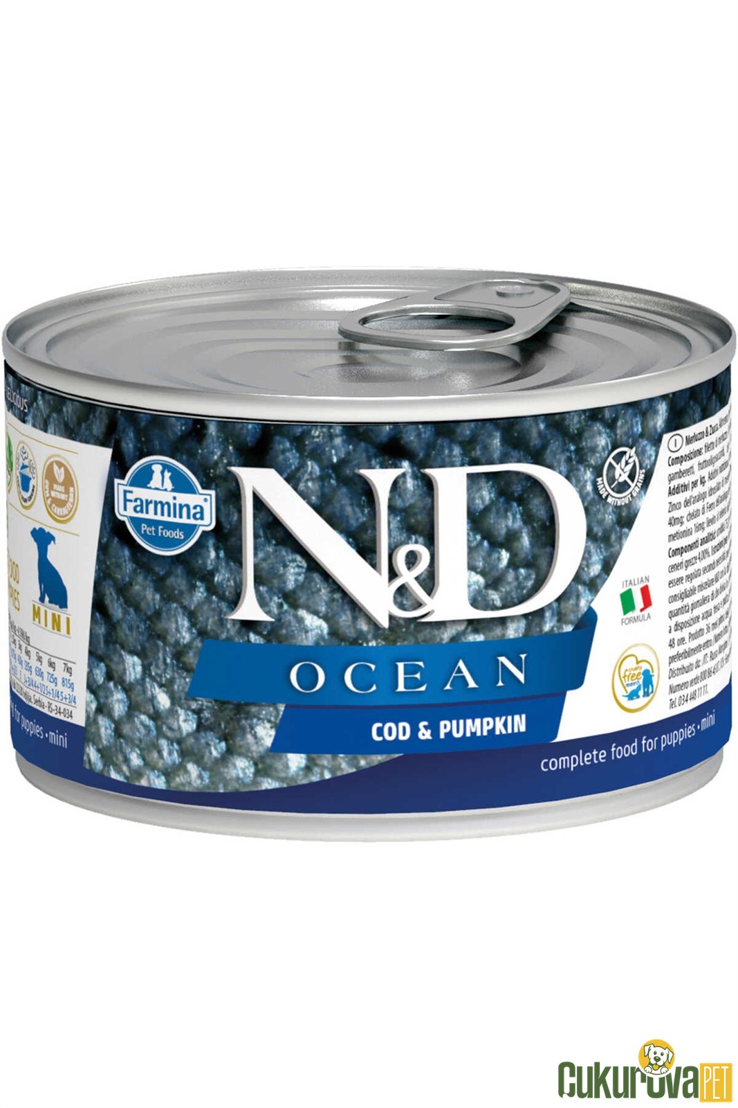 N&D Ocean Puppy Mini Morina Balıklı Ve Balkabaklı Yavru Köpek Yaş Maması 140 Gr