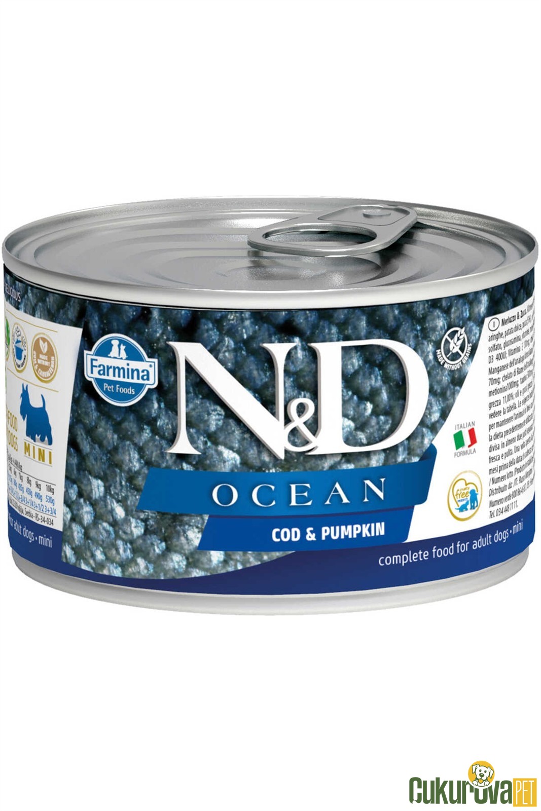 N&D Ocean Adult Mini Morina Balıklı Ve Balkabaklı Yetişkin Köpek Yaş Maması 140 Gr