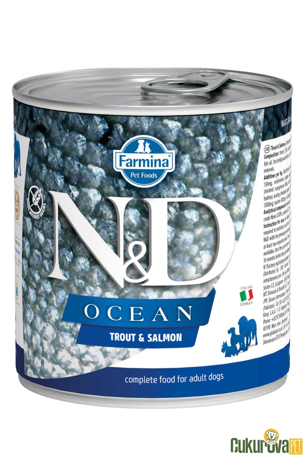 N&D Ocean Adult Alabalıklı Ve Somonlu Yetişkin Köpek Yaş Maması 285 Gr