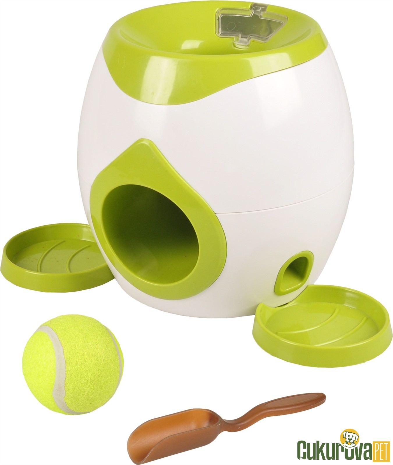 Flamingo Wilson Tenis Topu Atma - Yakalama Köpek Oyuncağı Beyaz & Limon Yeşili - 29.5 Cm