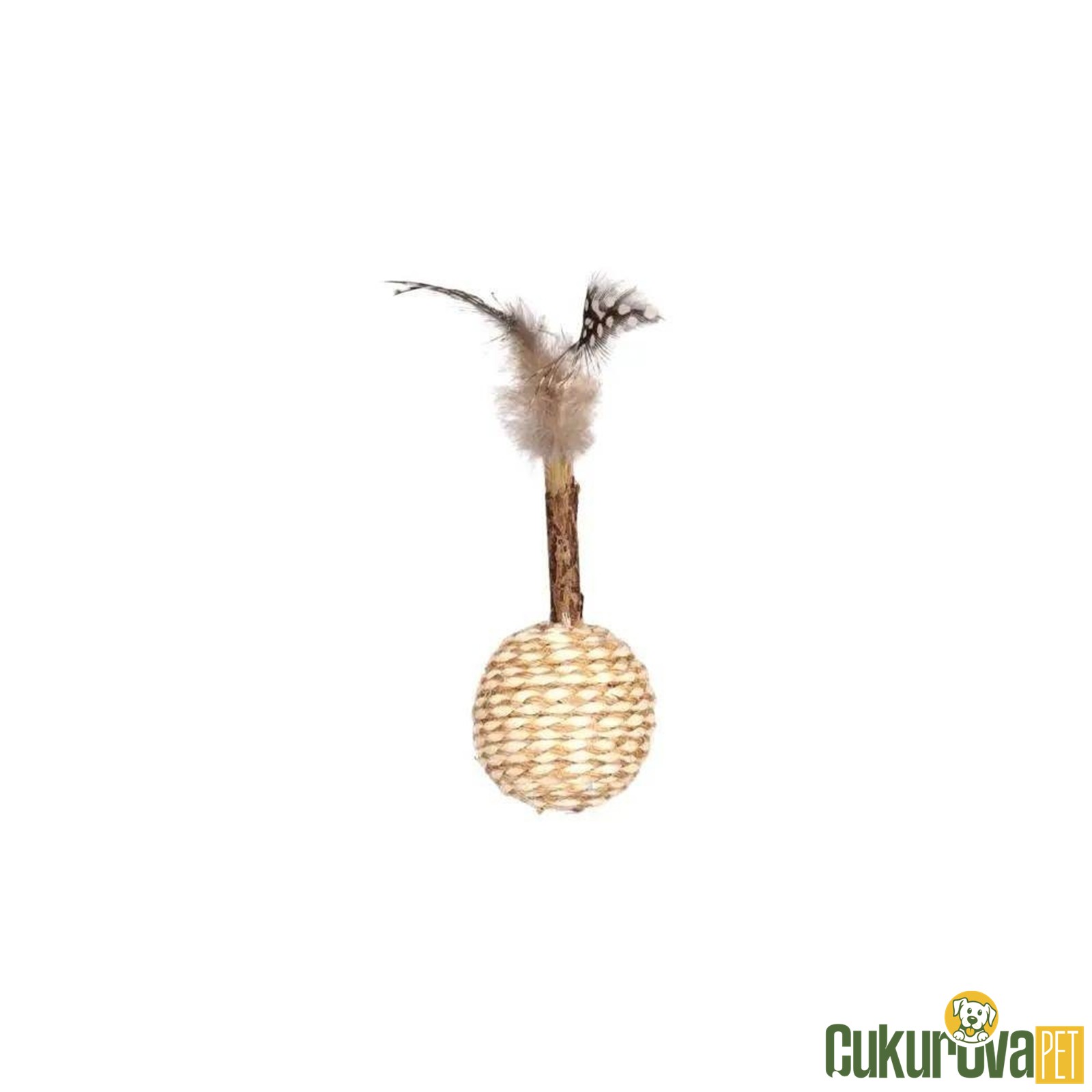 Flamingo Navajo Hasır Tüylü Topaç Kedi Oyuncağı 13.5 Cm
