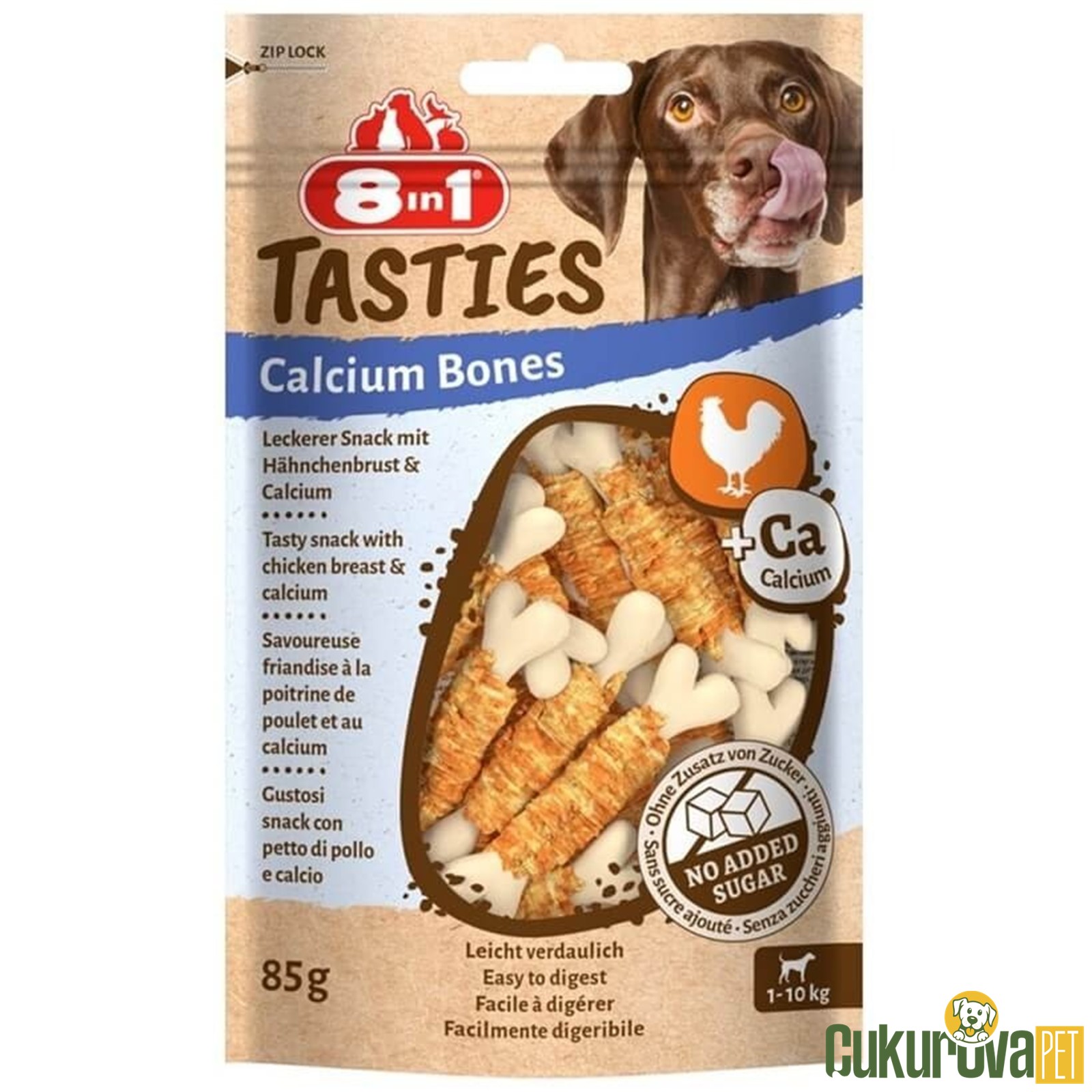 8 In 1 Tasties Calcium Bones Tavuklu Köpek Ödül Kemiği 85 Gr