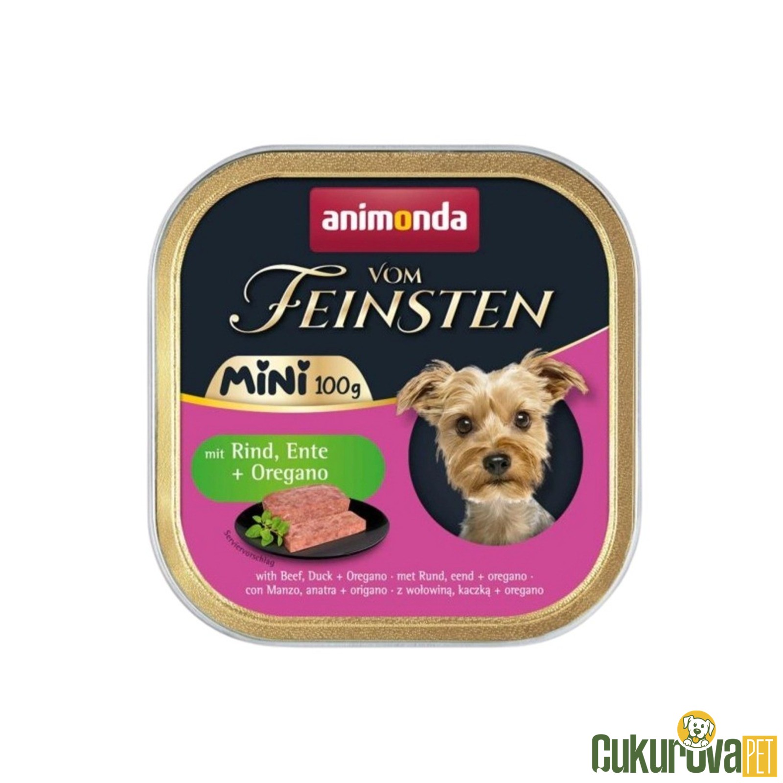 Animonda Vom Feinsten Mini Sığır Etli Ördekli Ve Kekikli Yetişkin Köpek Yaş Maması 100 Gr