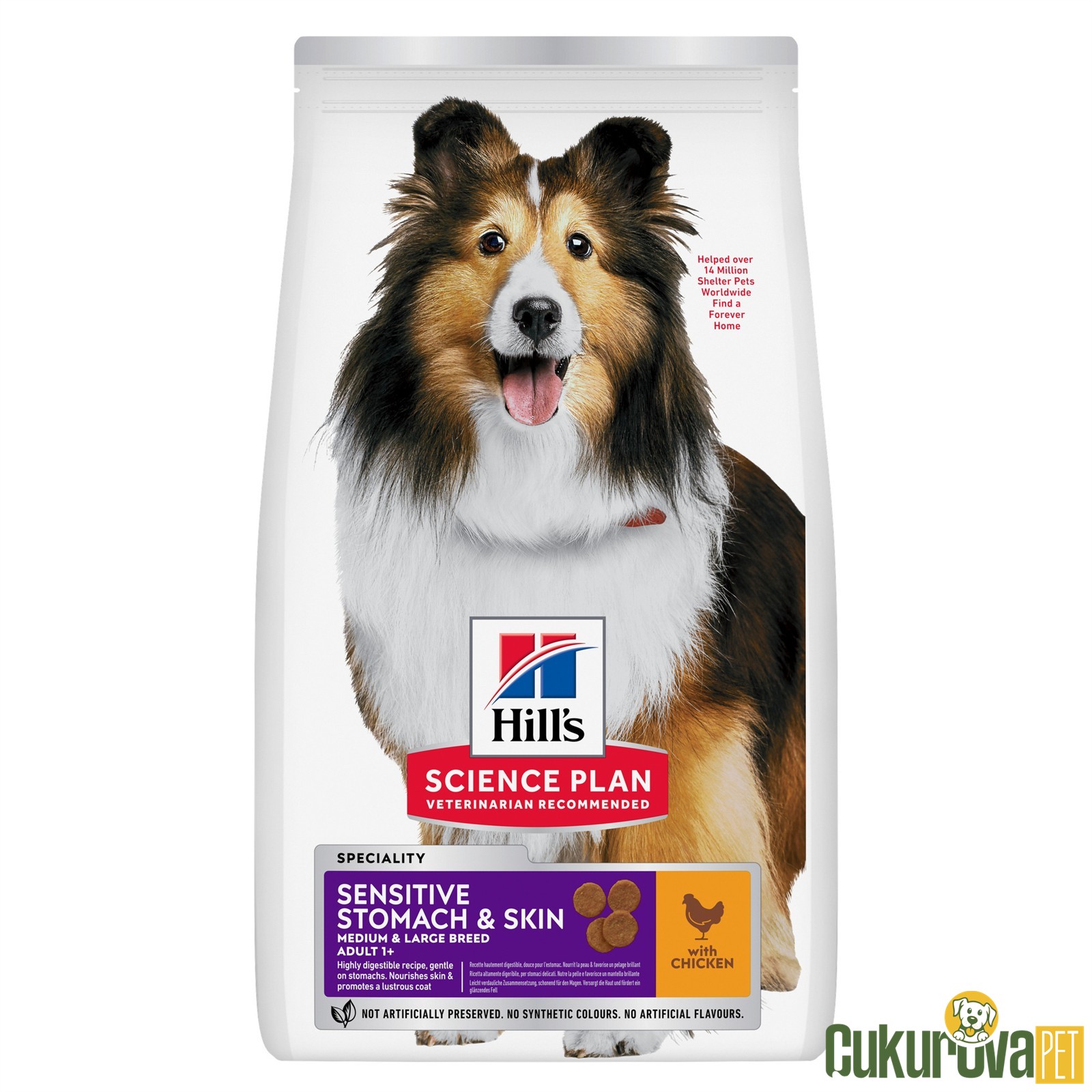 Hill's Science Plan Sensitive Stomach & Skin Tavuklu Yetişkin Köpek Maması 2.5 Kg