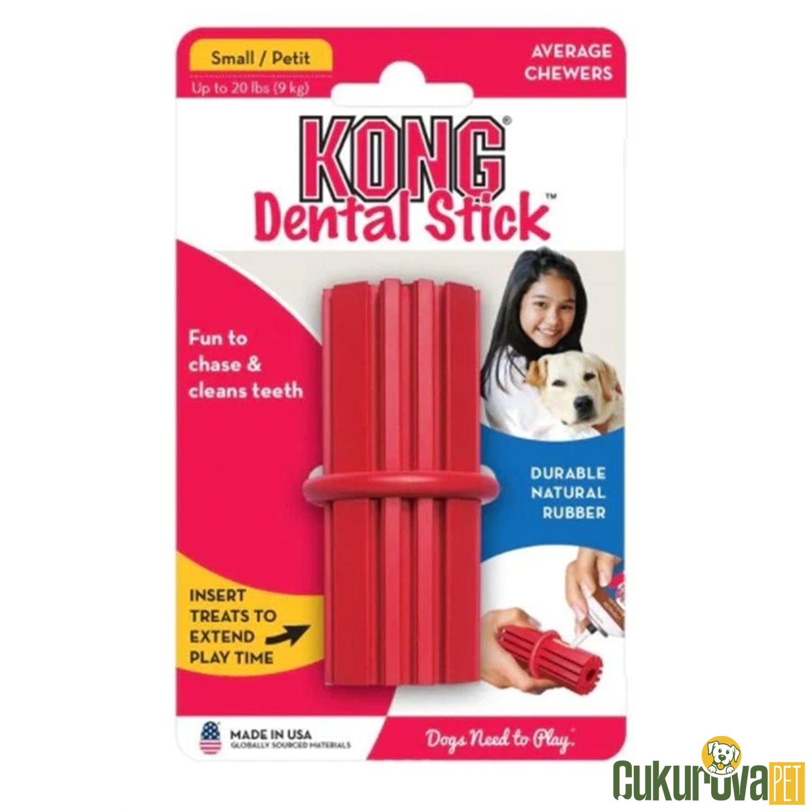Kong Dental Stick Köpek Oyuncağı S - 8.5 Cm