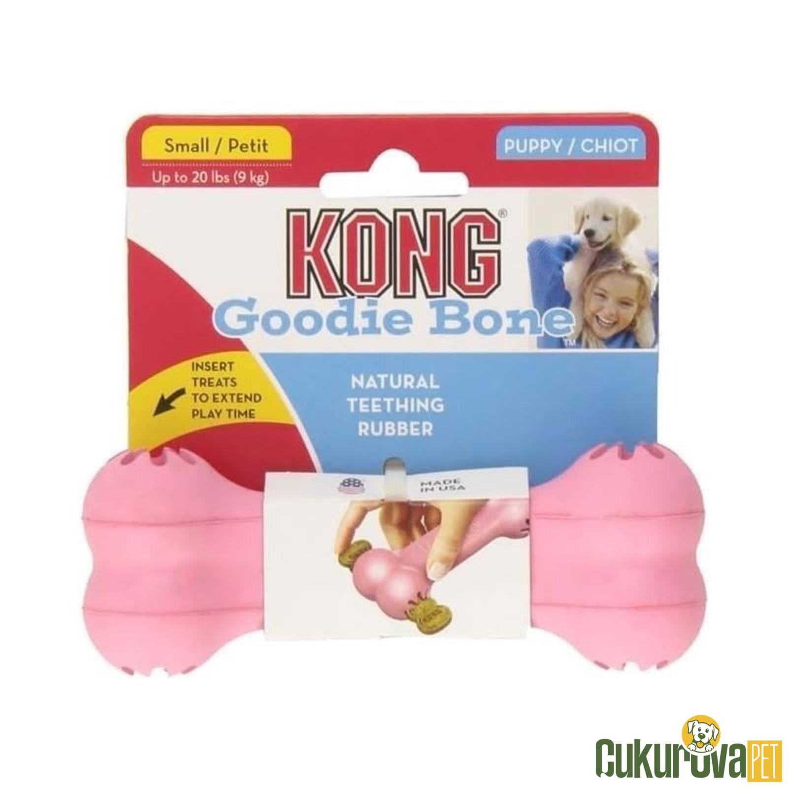 Kong Goodie Bone Yavru Köpek Oyuncağı S - 12 Cm