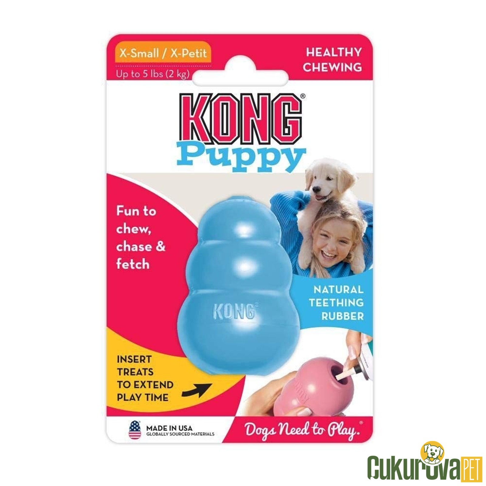 Kong Puppy Yavru Köpek Oyuncağı Xs - 6 Cm