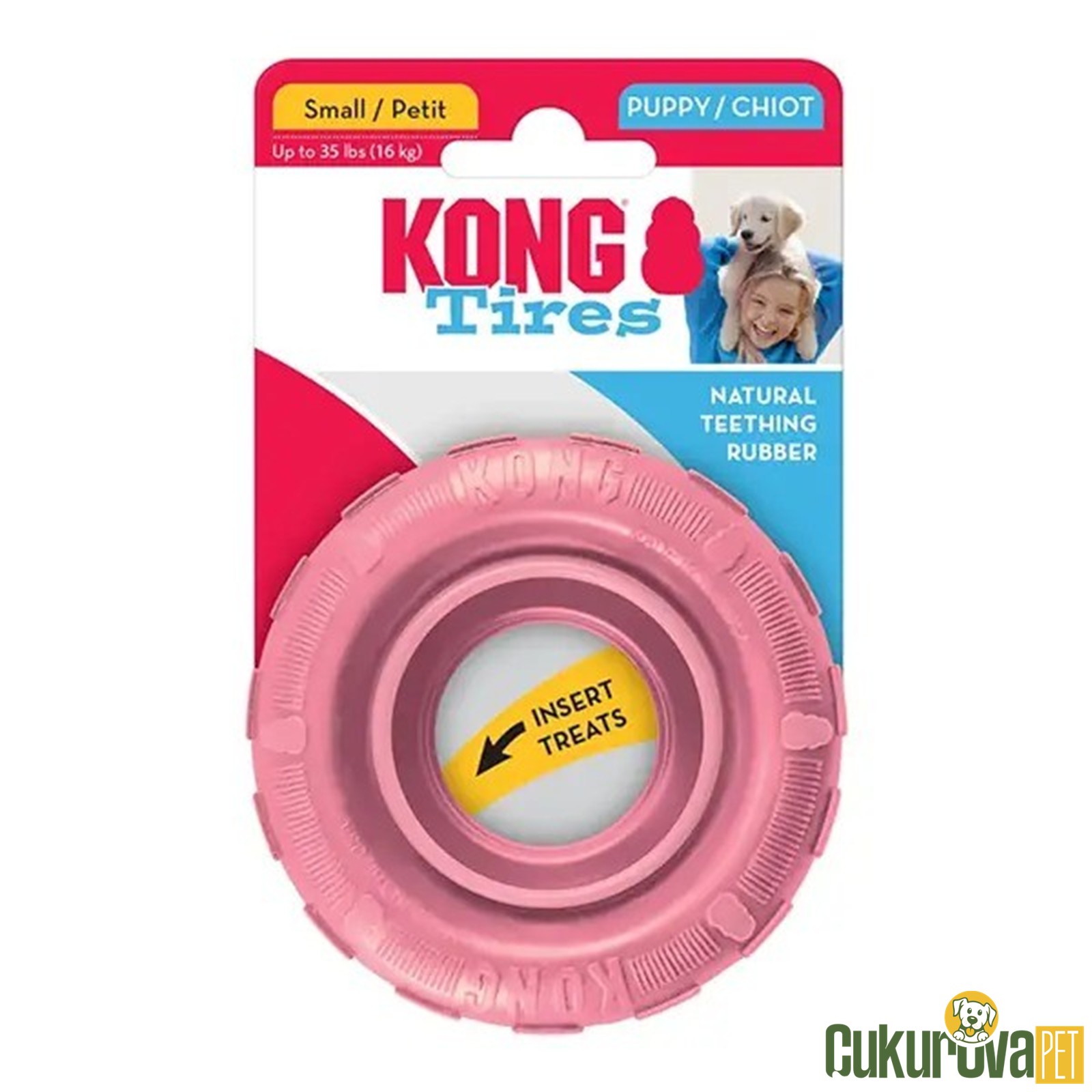 Kong Tyres Puppy Yavru Köpek Oyuncağı S - 9 Cm