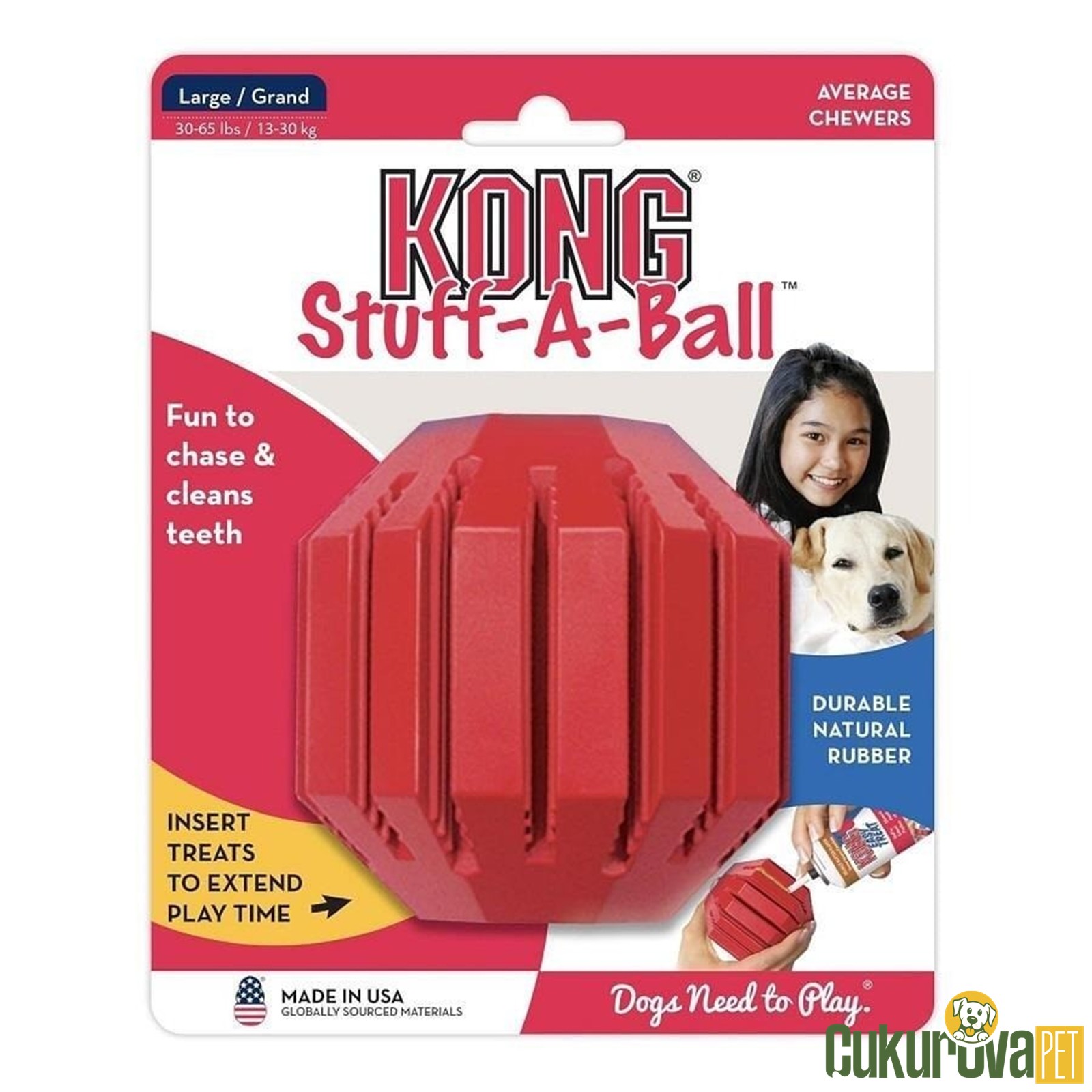Kong Stuff -A - Ball Köpek Oyuncağı L - 9.5 Cm