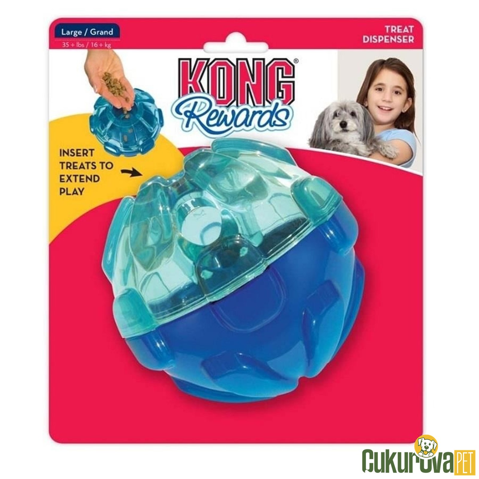 Kong Rewards Ball Ödül Hazneli Köpek Oyuncağı L - 17 Cm