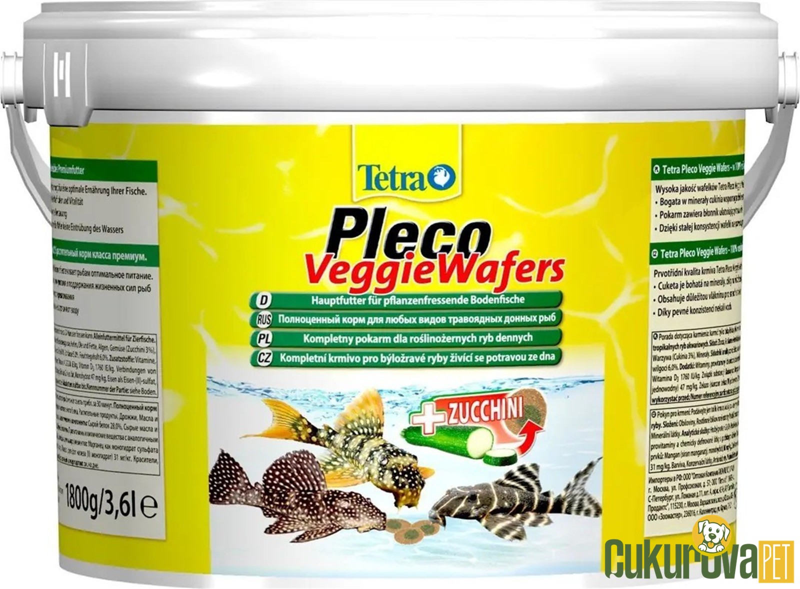 Tetra Pleco Veggie Wafers Tablet Yem 3.6 L - 1800 Gr