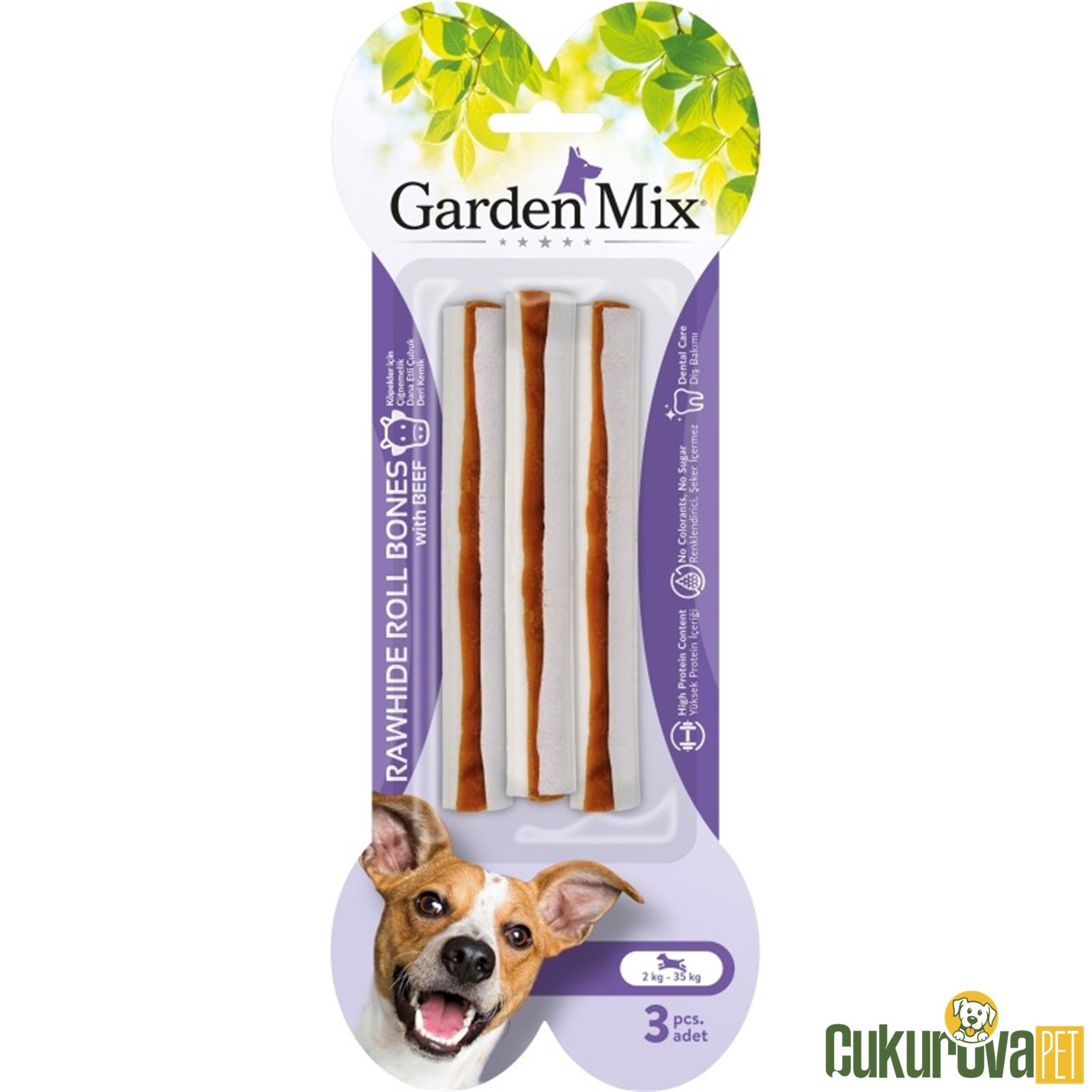 Garden Mix Dana Etli Çubuk Kemik Köpek Ödülü 90gr 3'lü