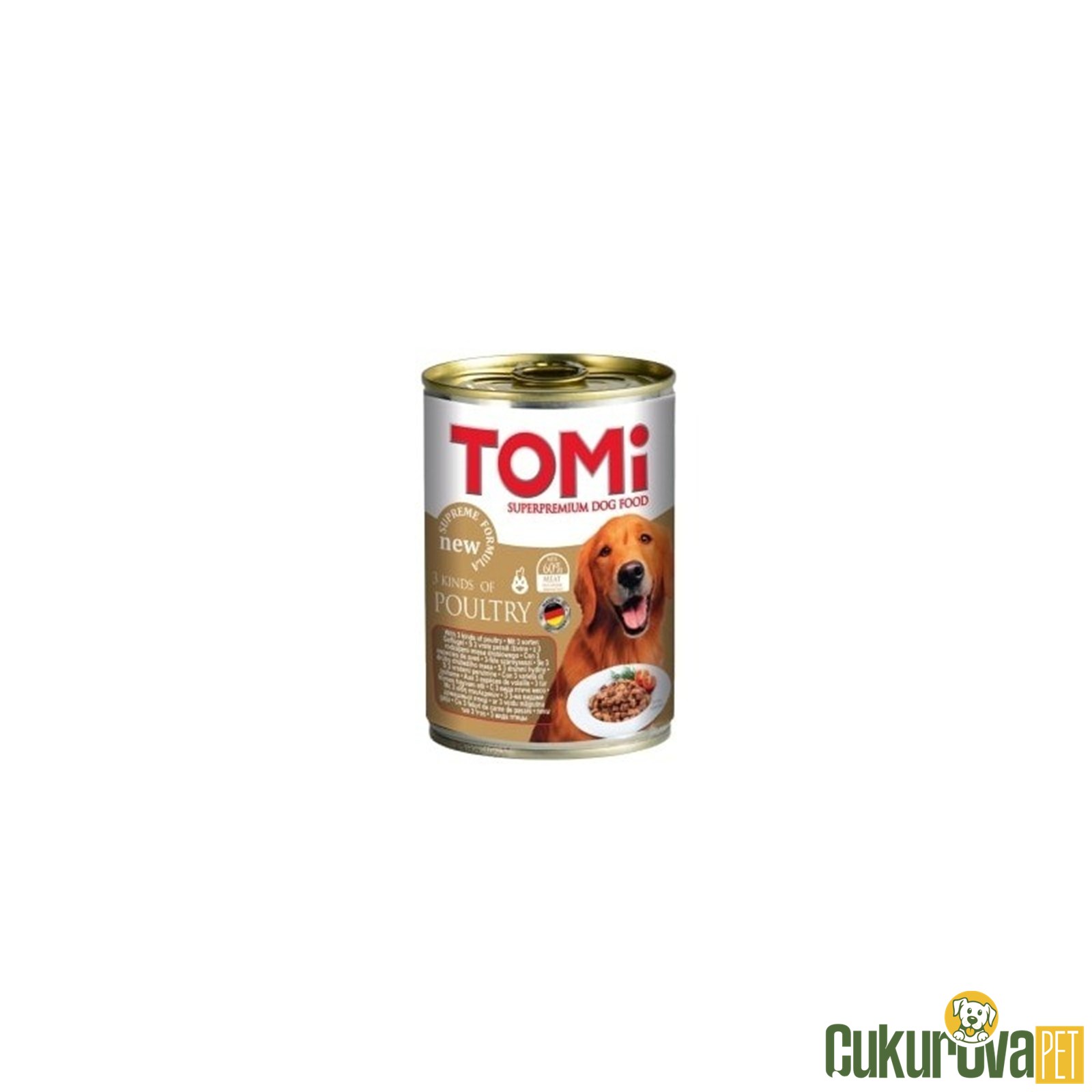 Tomi Kümes Hayvanlı Yetişkin Köpek Yaş Maması 400 Gr