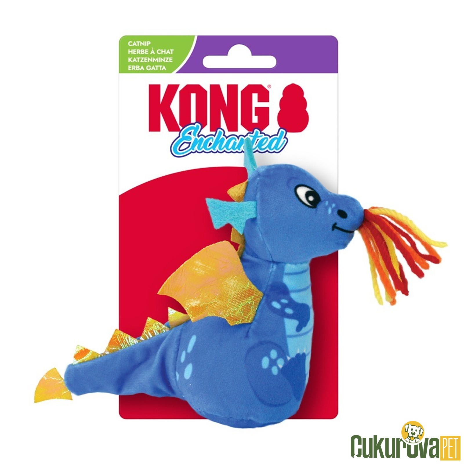 Kong Enchanted Ejderha Catnipli Hışırtılı Peluş Kedi Oyuncağı 12 Cm