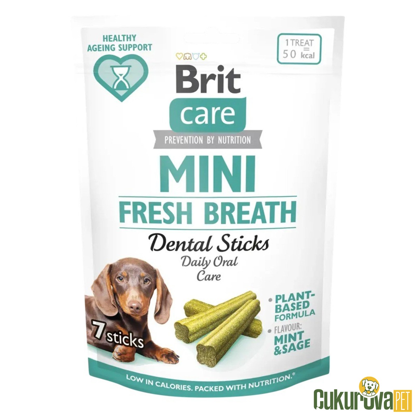 Brit Care Mini Fresh Breath Dental Sticks Köpek Ödül Çubuğu 120 Gr - 7 Adet