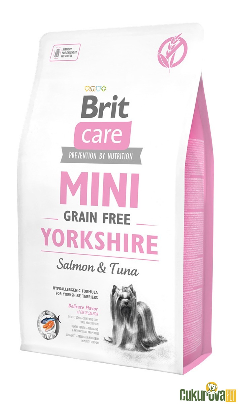 Brit Care Mini Yorkshire Somonlu ve Ton Balıklı Yetişkin Köpek Maması 2 Kg