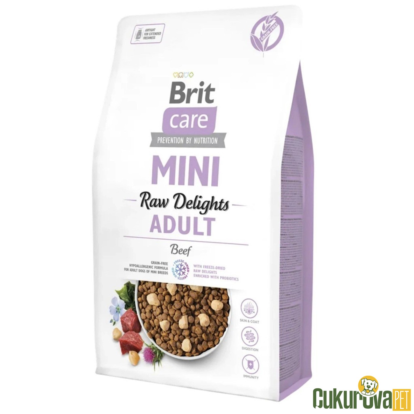 Brit Care Mini Raw Delights Hipoalerjenik Biftekli Yetişkin Köpek Maması 2 Kg