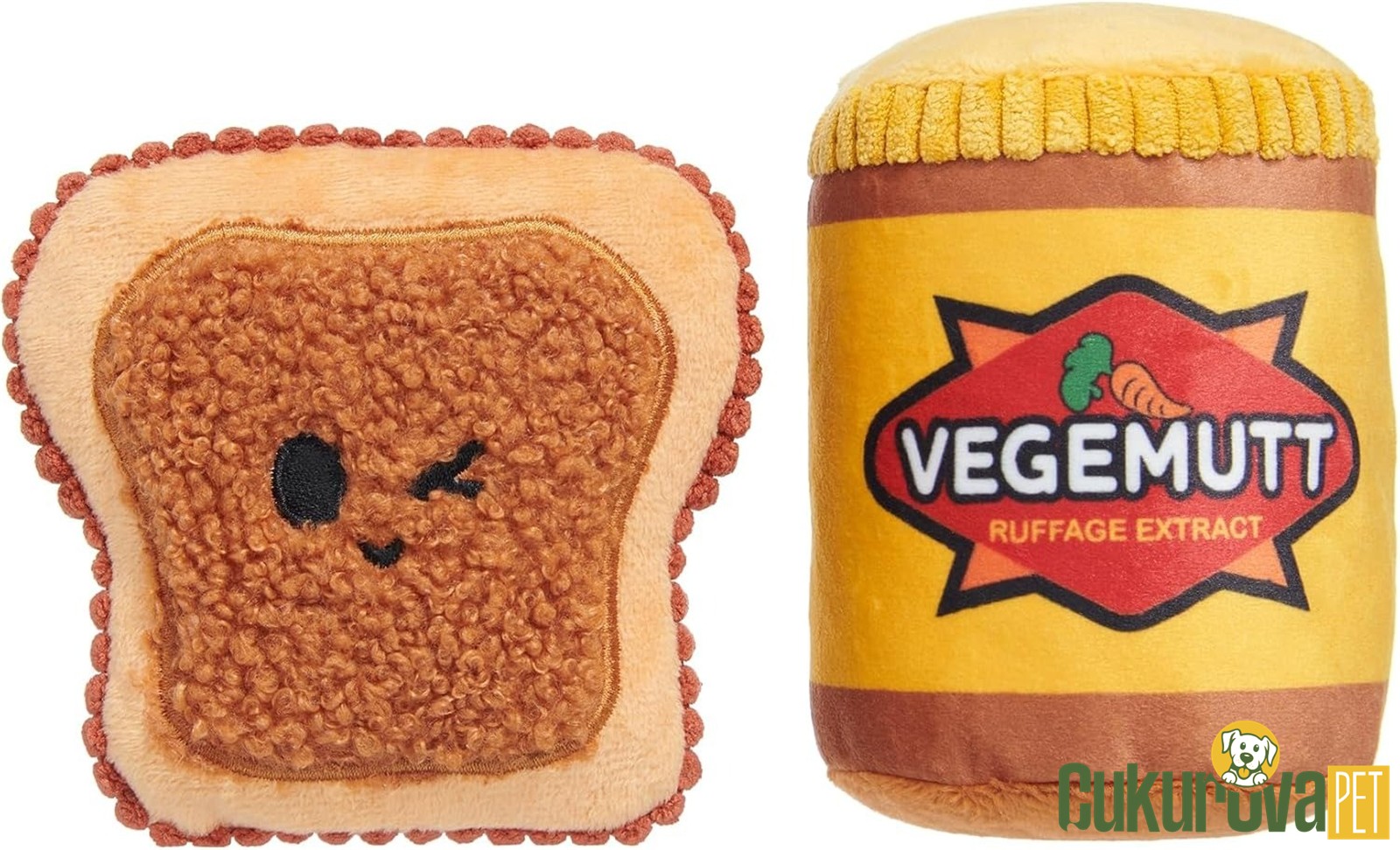Bark Toast Sesli Peluş Reçel Ekmek Köpek Oyuncağı Xs - S