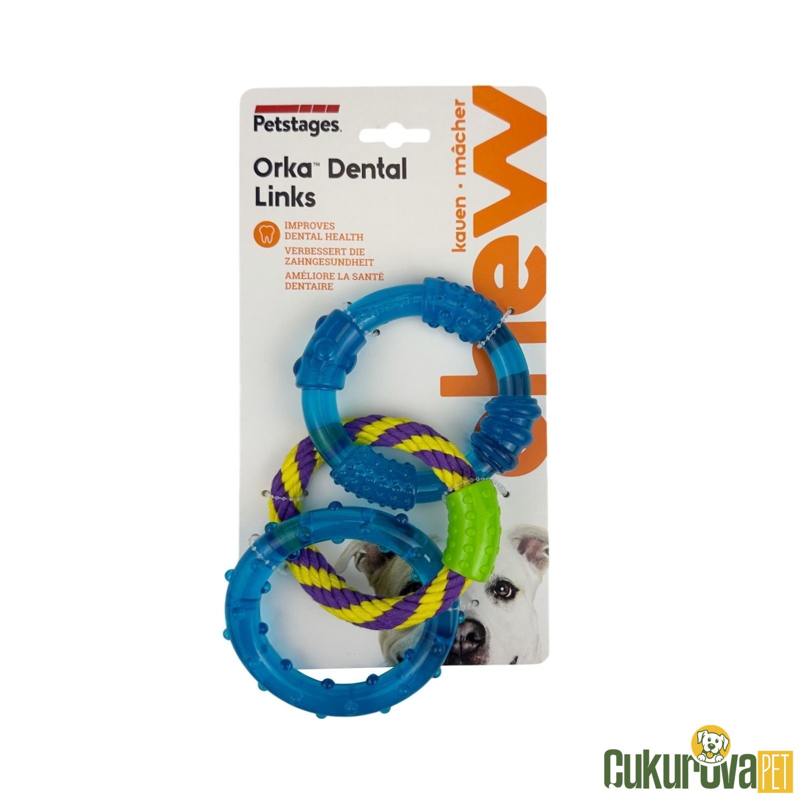 Petstages Orka Dental Links Çekiştirme Köpek Oyuncağı 23 Cm