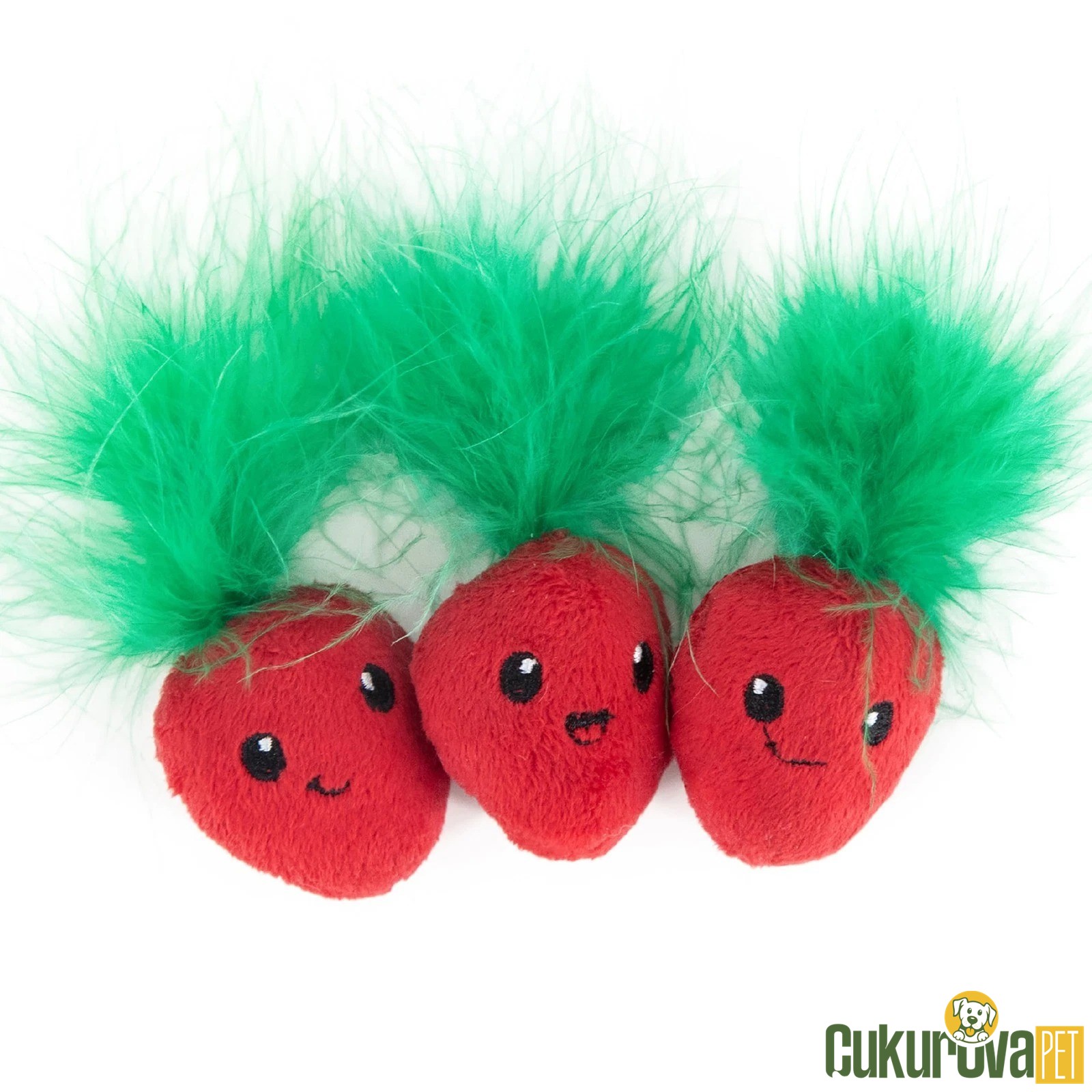 Catstages Strawbabies Catnipli Çilek Kedi Oyuncağı 3.5 x 12.7 Cm / 3 Adet
