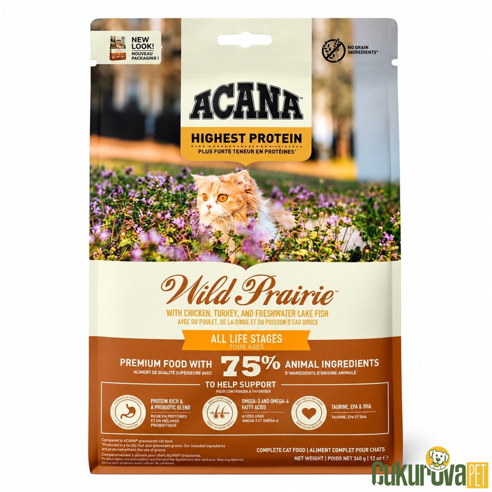 Acana Wild Prairie Tüm Yaşam Evreleri İçin Kedi Maması 340 Gr