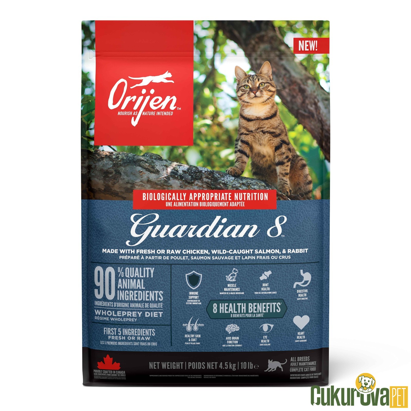 Orijen Guardian 8 Yetişkin Kedi Maması 4.5 Kg