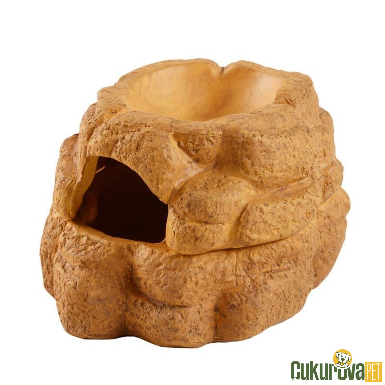 Exo Terra Big Rock Sürüngen Yuvası Ve Su Kabı S - 8 x 11 x 13 Cm