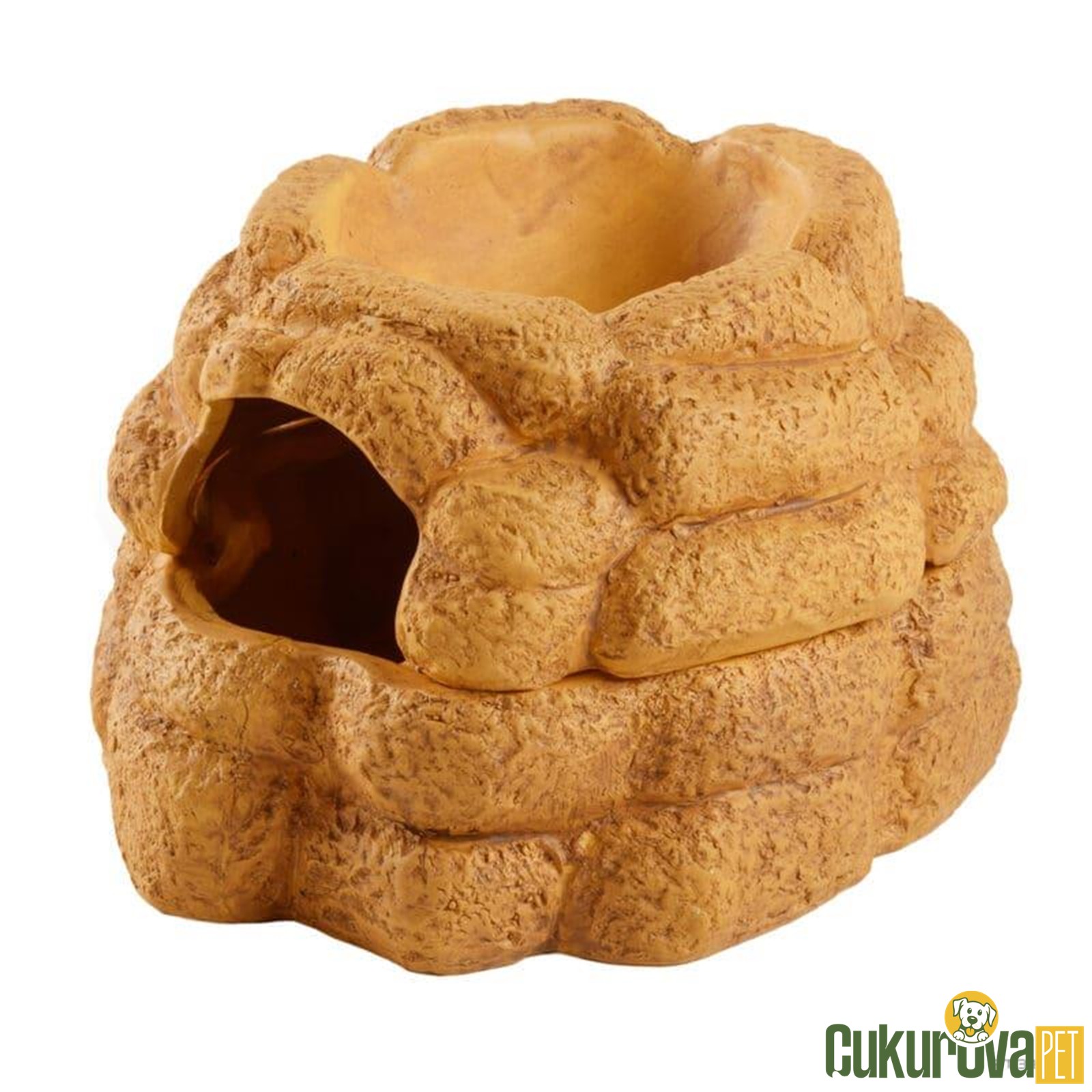 Exo Terra Big Rock Sürüngen Yuvası Ve Su Kabı L - 16 x 25 x 28 Cm