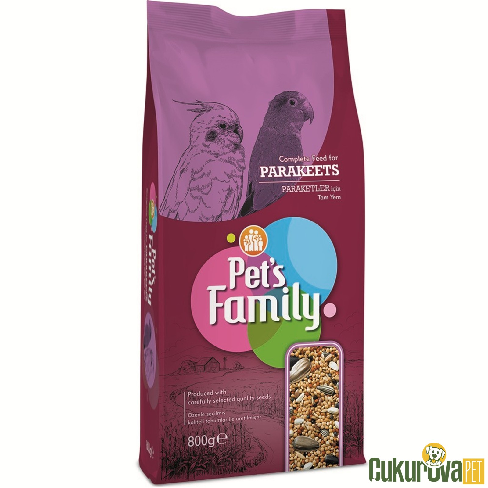 Pet's Family Parakeets Paraket Yemi 800 Gr