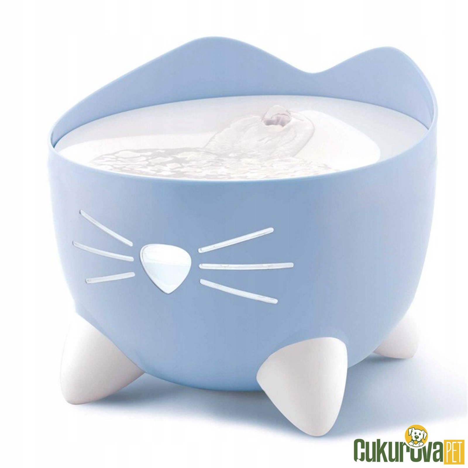 Catit Pixi Led Sevi̇ye Göstergeli Otomatik Kedi̇ Su Sebi̇li̇ 2 L Mavi̇