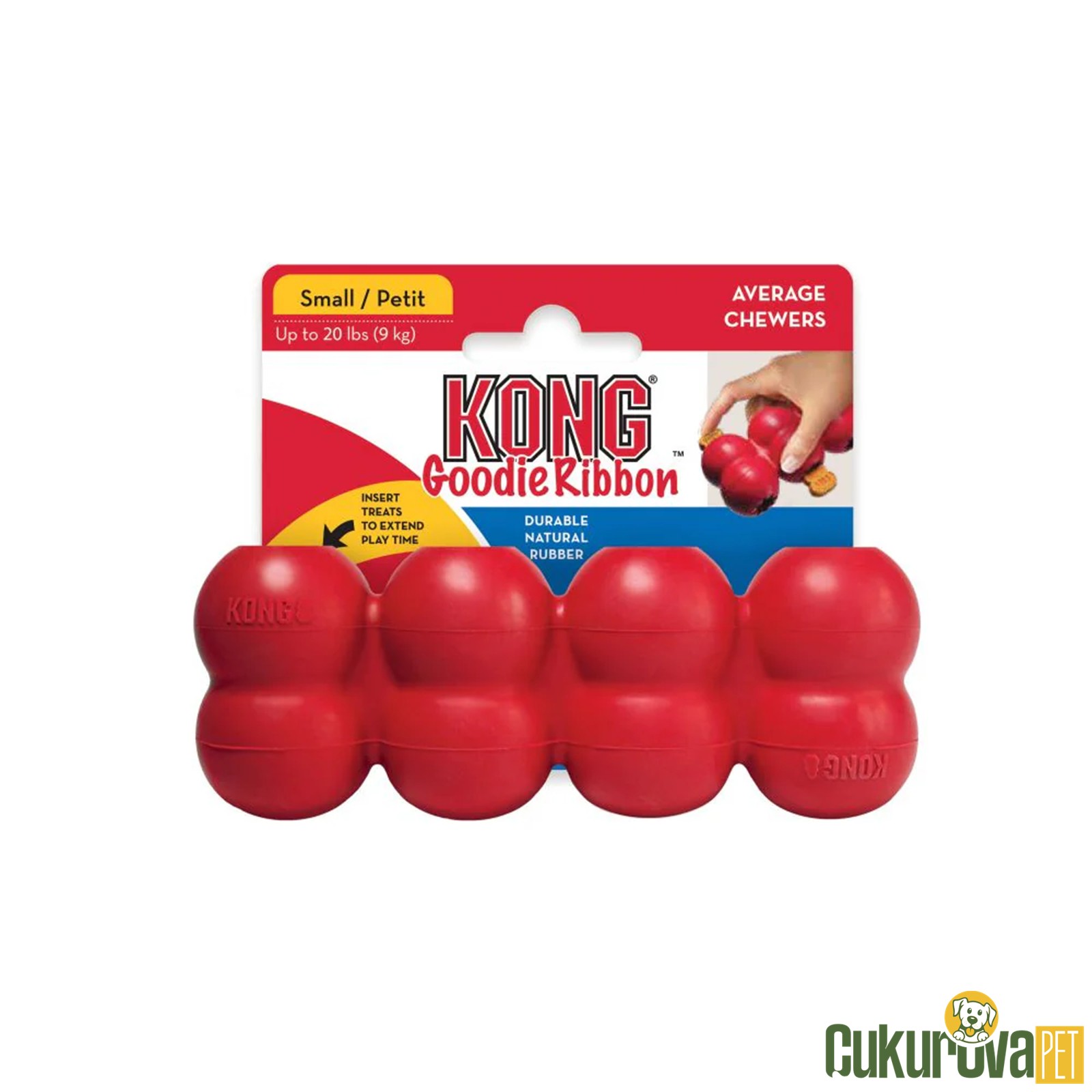 Kong Goddie Ribbon Çoklu Top Şekli̇nde Köpek Oyuncağı M - Kırmızı