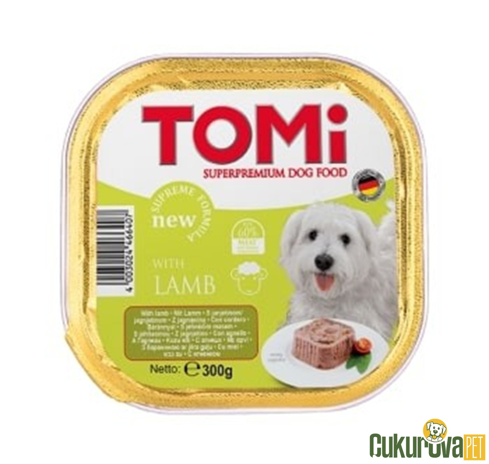 Tomi Pate Kuzu Etli̇ Yetişki̇n Köpek Konservesi̇ 300 Gr