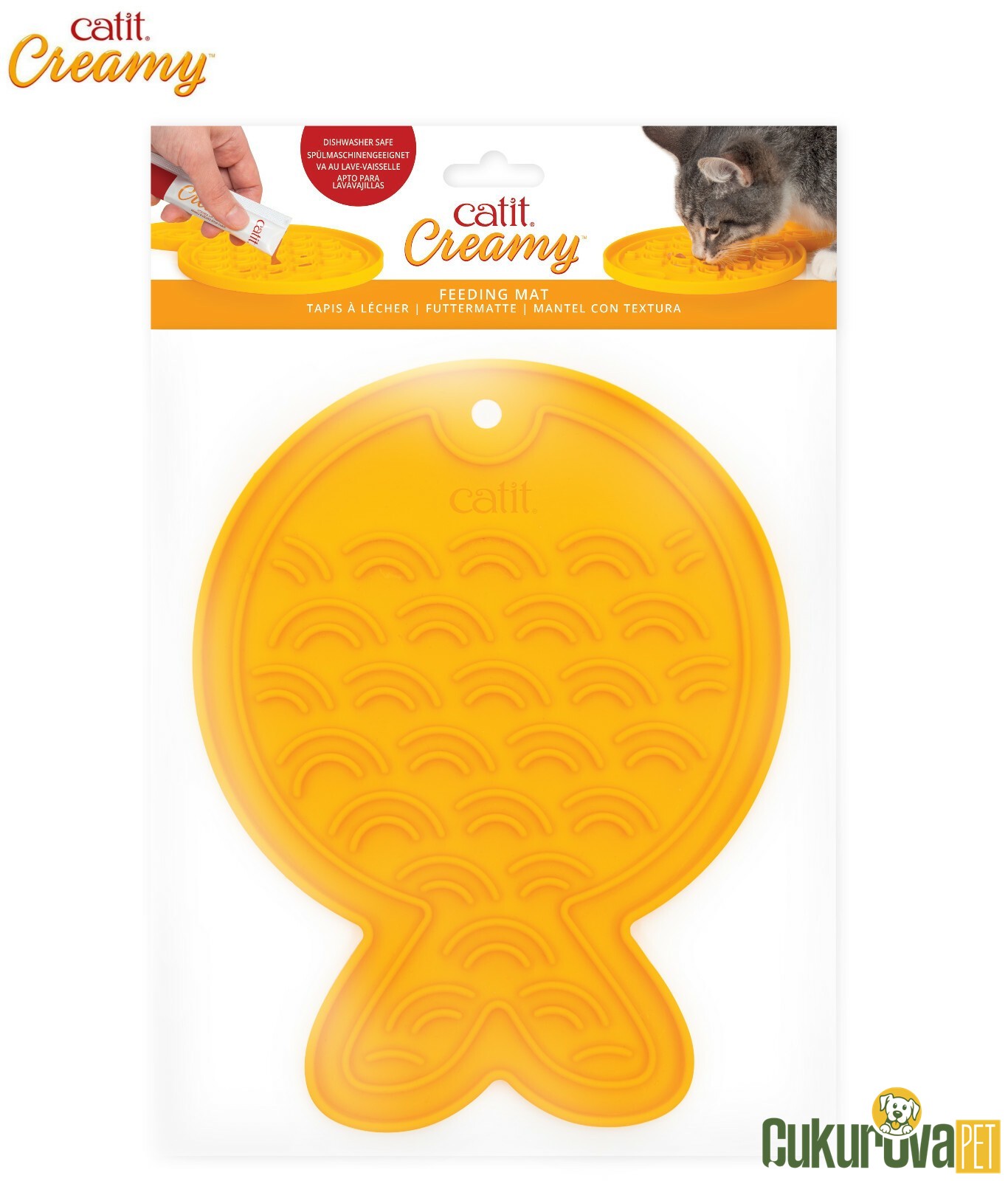 Catit Kedi̇ Ödülü Creamy Sıvı Dondurma Kabı Balık Şeki̇lli̇
