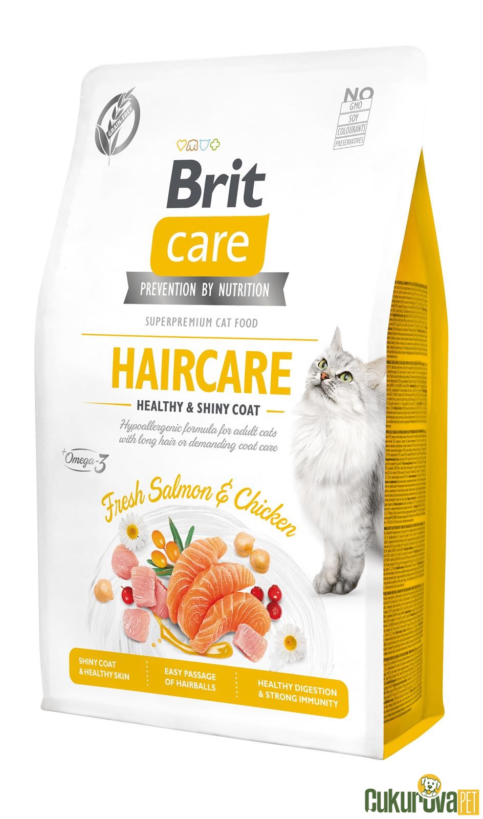 Brit Care Haircare Somonlu Ve Tavuklu Yetişkin Kedi Maması 2 Kg