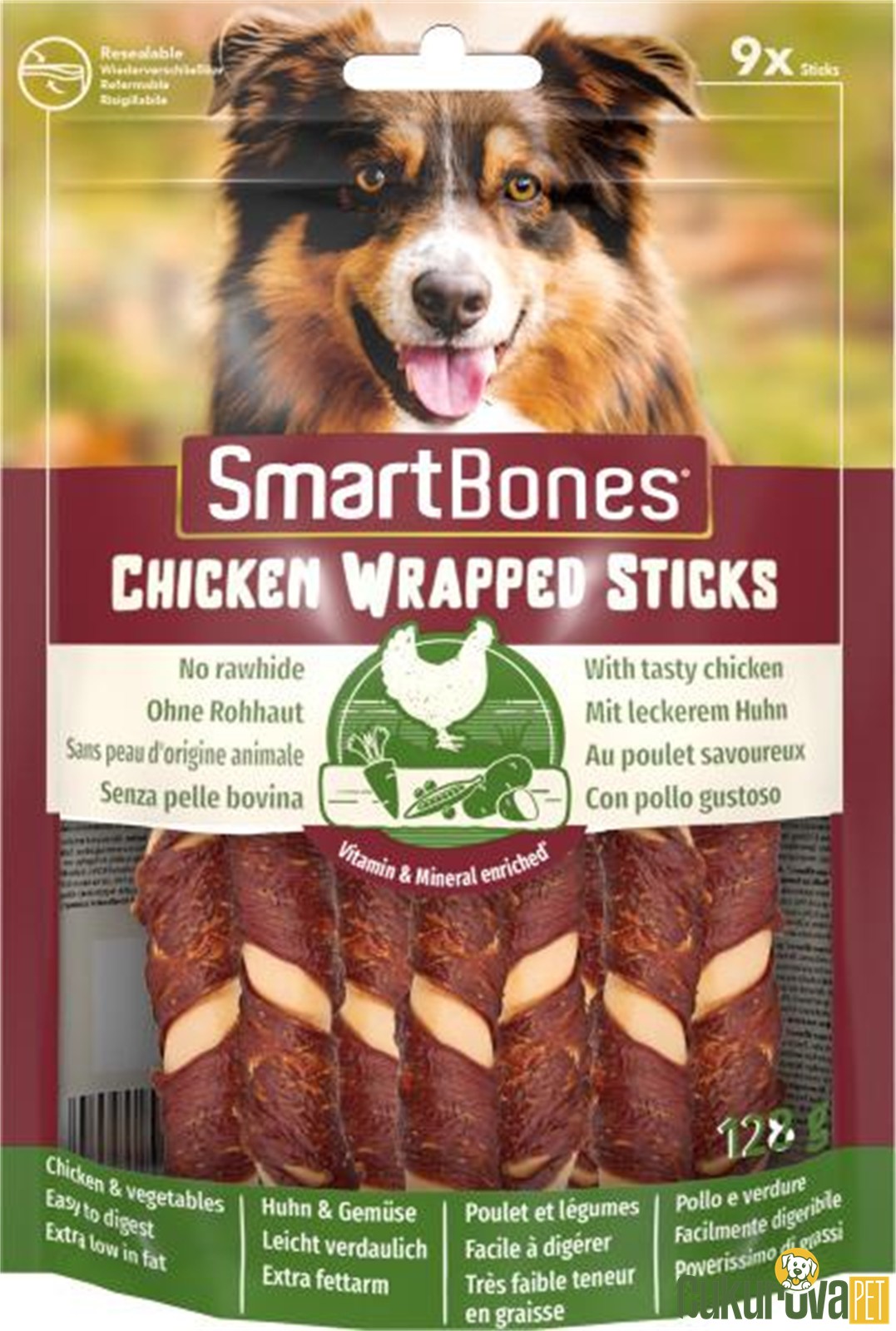 Smart Bones Tavuklu Büyük Burgu Kemik Köpek Ödülü 125 Gr - 5 Adet
