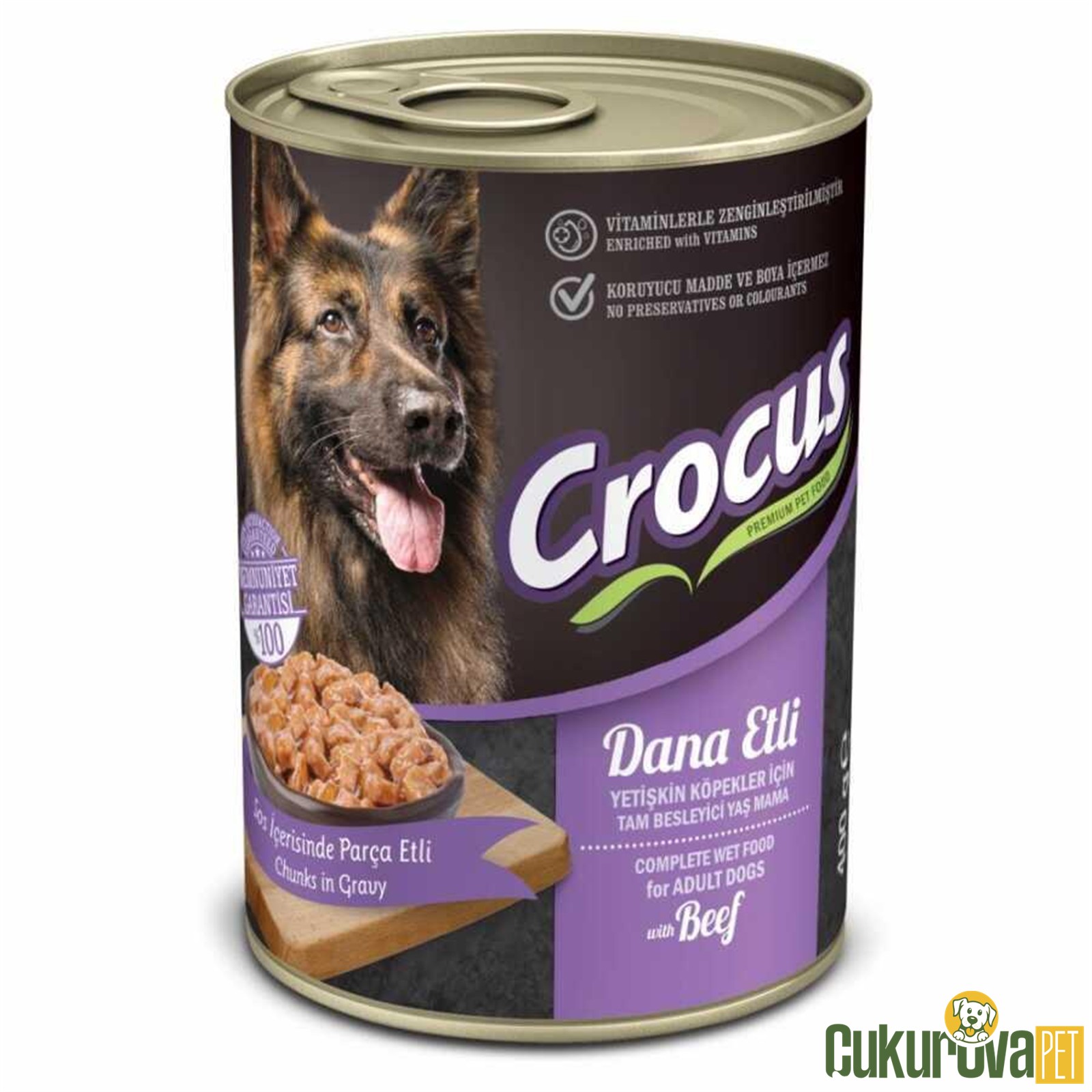 Crocus Dana Etli Yetişkin Köpek Yaş Maması 400 Gr