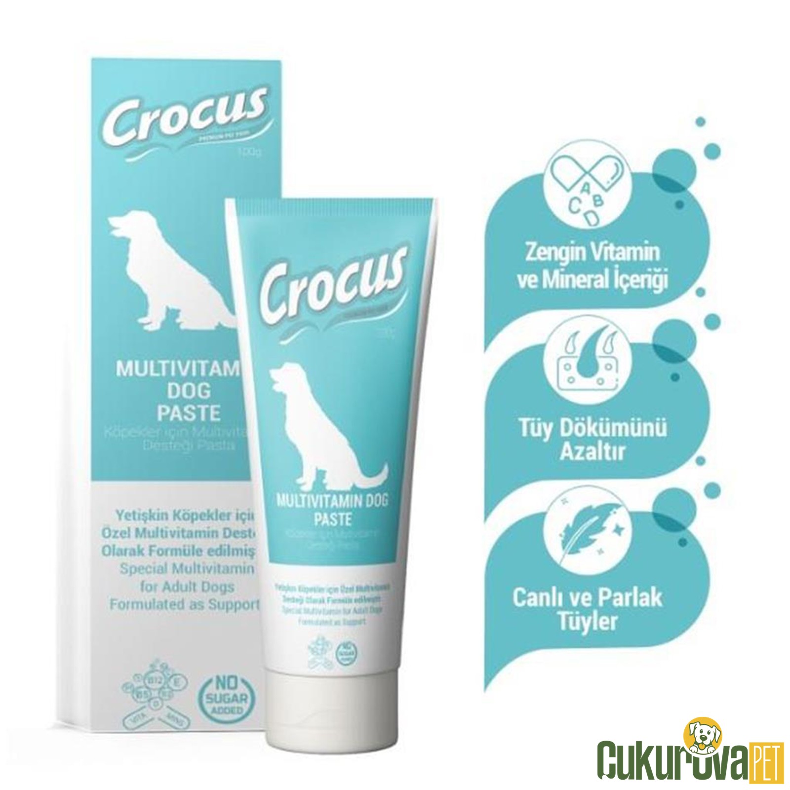 Crocus Multivitamin Dog Paste Köpek Vitamin Macunu 100 Gr