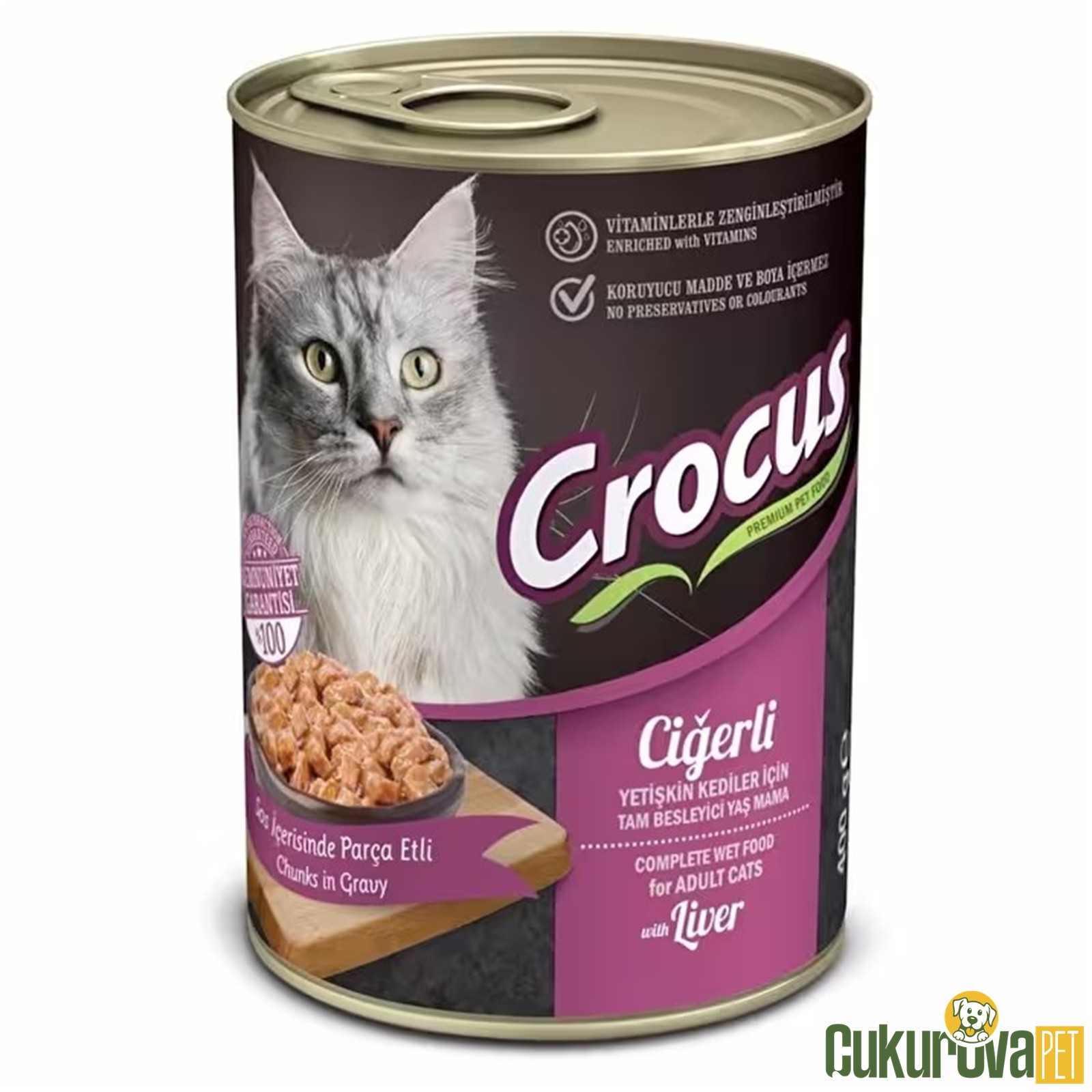 Crocus Ci̇ğerli̇ Yetişki̇n Kedi̇ Konservesi̇ 400 Gr